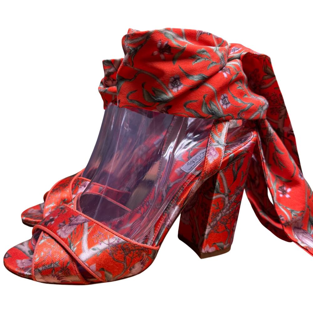 TABITHA SIMMONS X Johanna Ortiz Women's 37.5/US 7 Wrap Tie Heel Sandals Italy - Picture 2 of 16